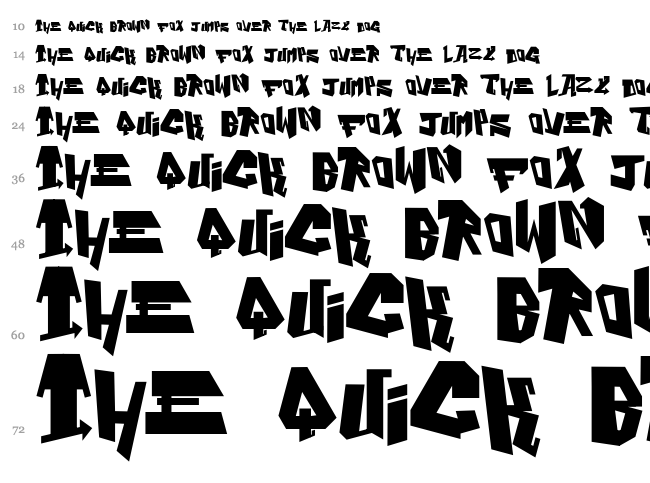Alphabet City font waterfall